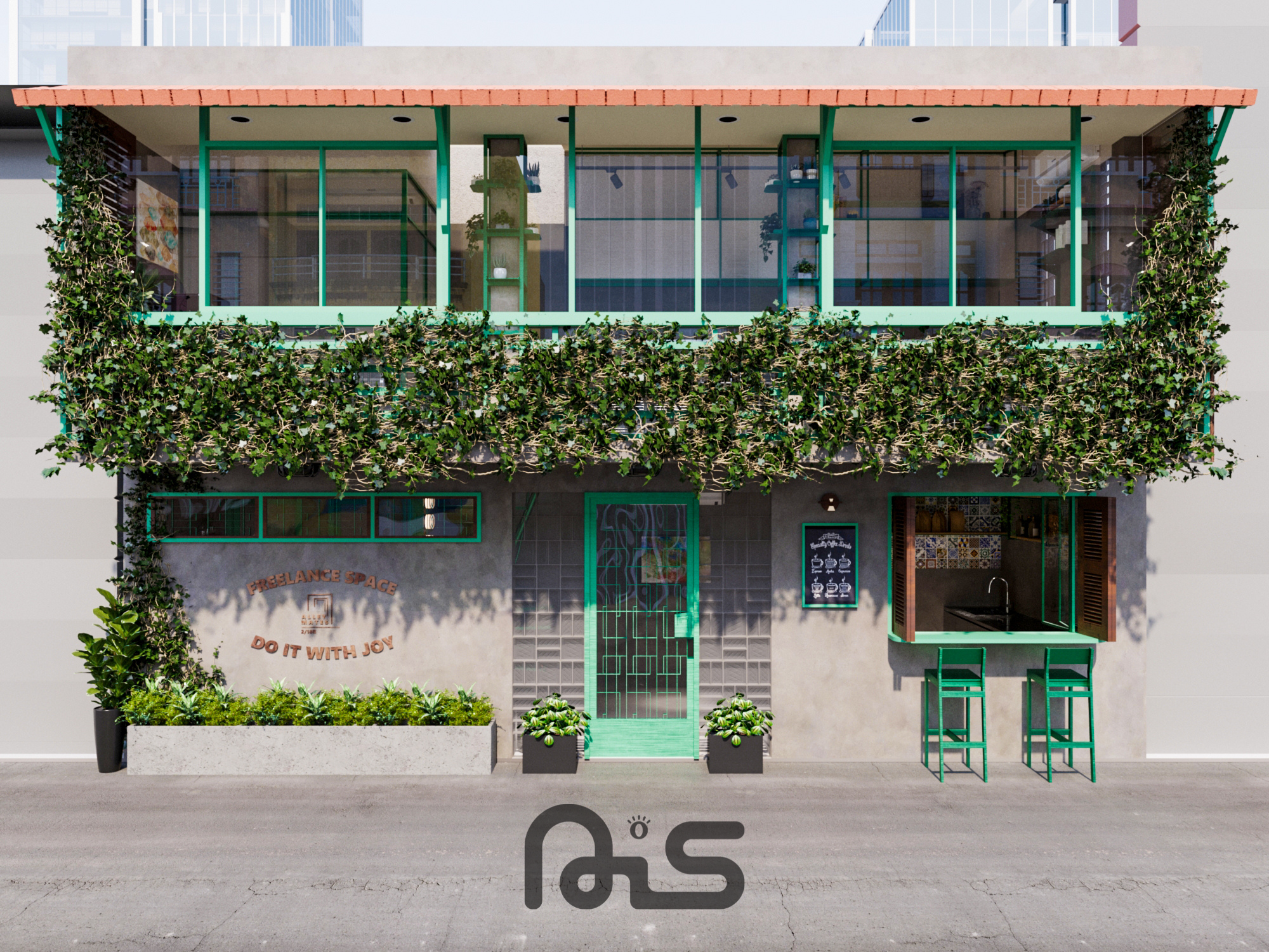 thiet ke van phong alley mates nais design 1