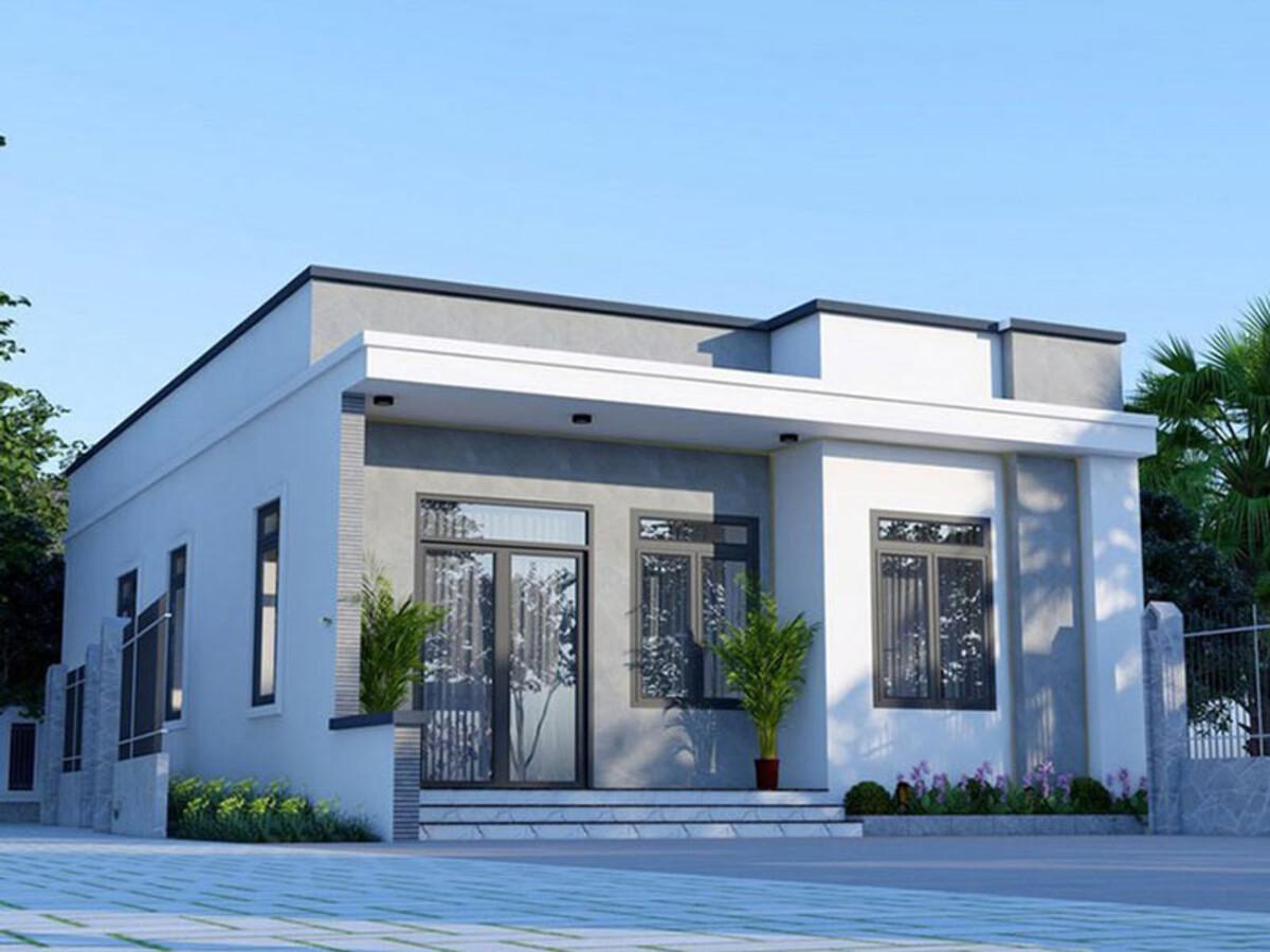 Top 10 mẫu bản vẽ nhà cấp 4 2 phòng ngủ đẹp, tiện nghi và tiết kiệm chi phí 2 Nhà cấp 4 mái bằng hiện đại