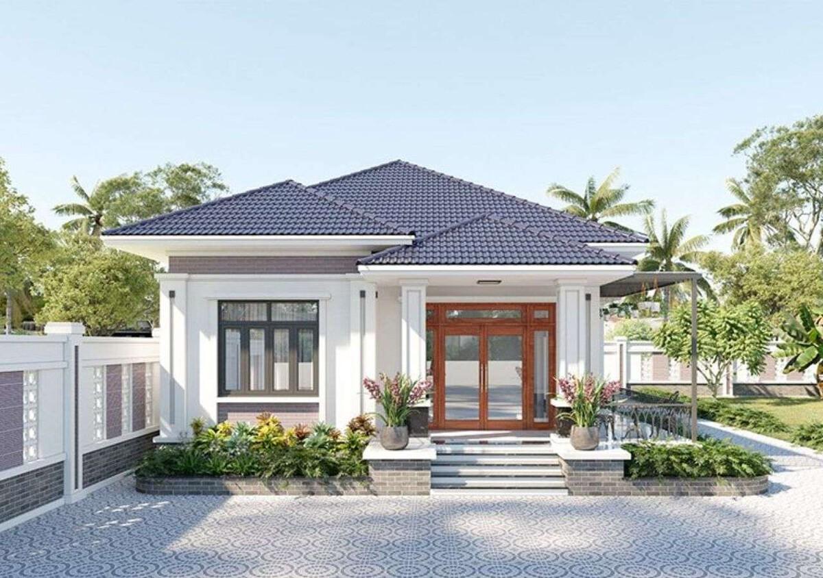 Mẫu nhà biệt thự nhà cấp 4 hiện đại, sang trọng được ưa chuộng nhất 2025 2 Biệt thự nhà cấp 4 mái Nhật