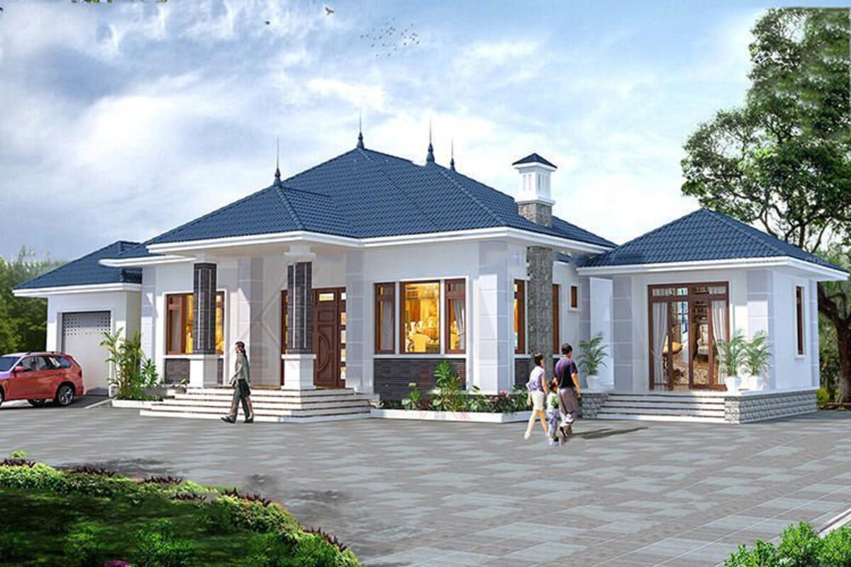 Mẫu nhà biệt thự nhà cấp 4 hiện đại, sang trọng được ưa chuộng nhất 2025 3 Biệt thự nhà cấp 4 mái thái