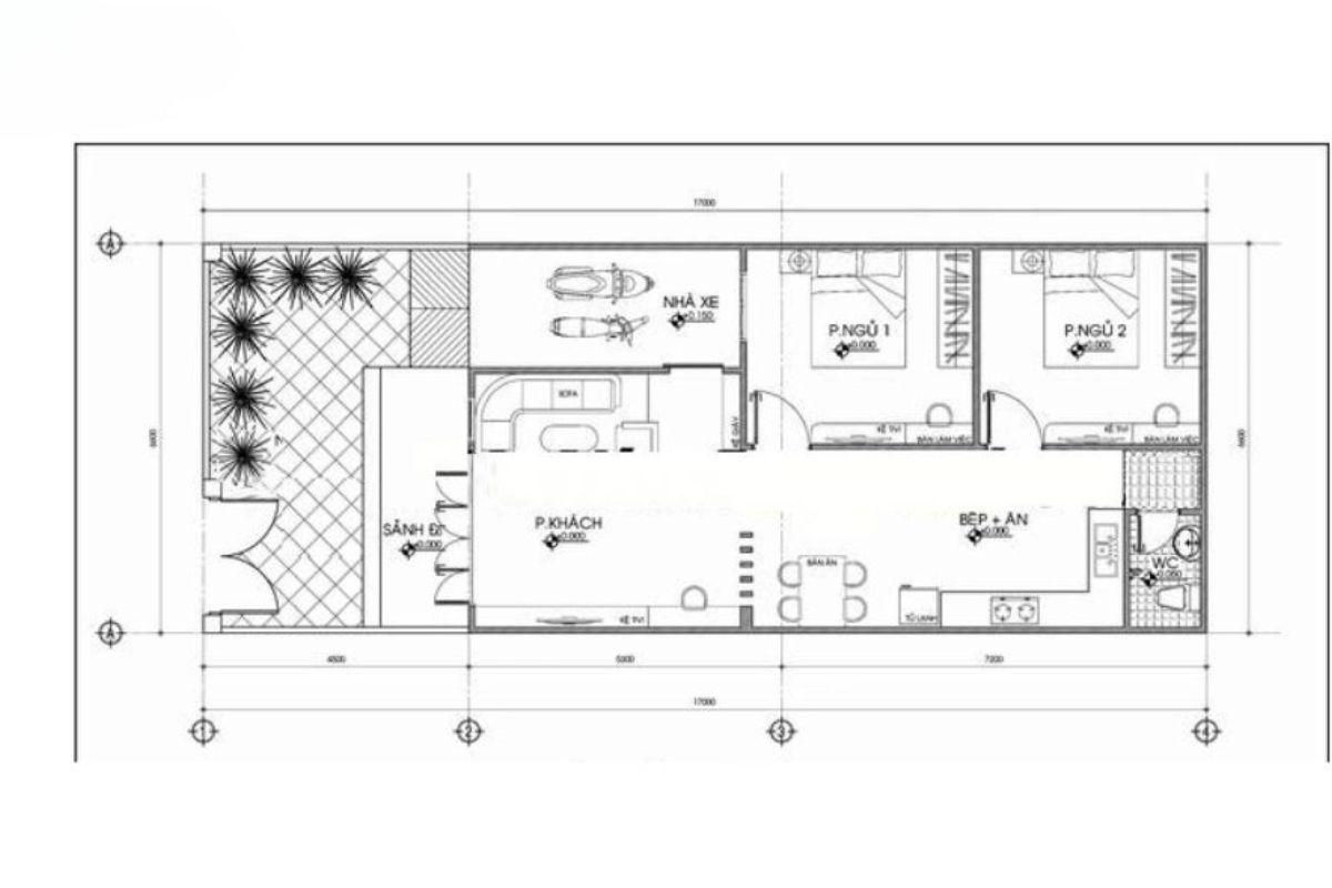 Bản vẽ nhà 1 tầng: Giải pháp tối ưu cho không gian sống tiện nghi và tiết kiệm 1 bản vẽ nhà 1 tầng