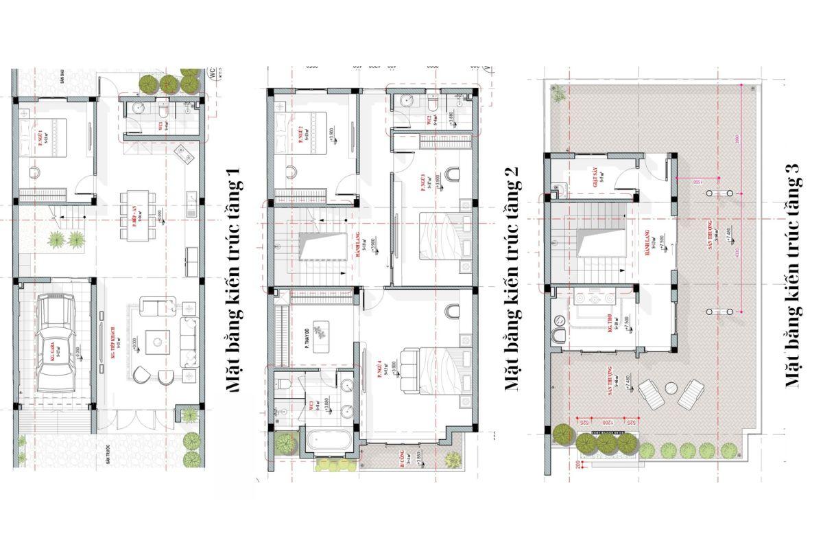 Bản vẽ thiết kế nhà 8x20m - Giải pháp tối ưu cho không gian hiện đại 2 bản vẽ thiết kế nhà 8x20m