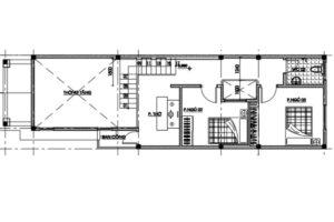 bản vẽ thiết kế nhà cấp 4 4x20