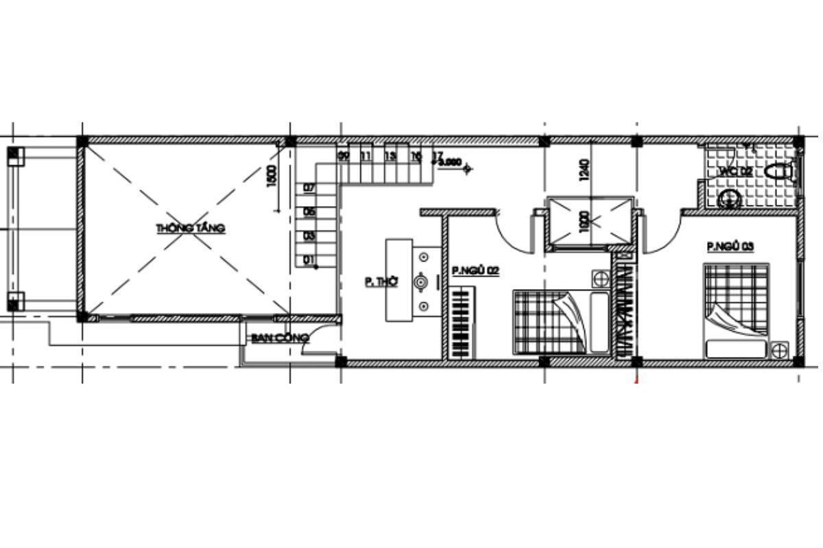 Bản vẽ thiết kế nhà cấp 4 4x20 – Giải pháp tối ưu cho gia đình nhỏ 4 bản vẽ thiết kế nhà cấp 4 4x20