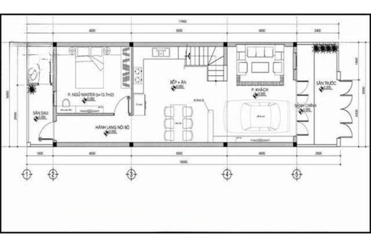 Bản vẽ thiết kế nhà cấp 4 4x20 – Giải pháp tối ưu cho gia đình nhỏ 3 bản vẽ thiết kế nhà cấp 4 4x20