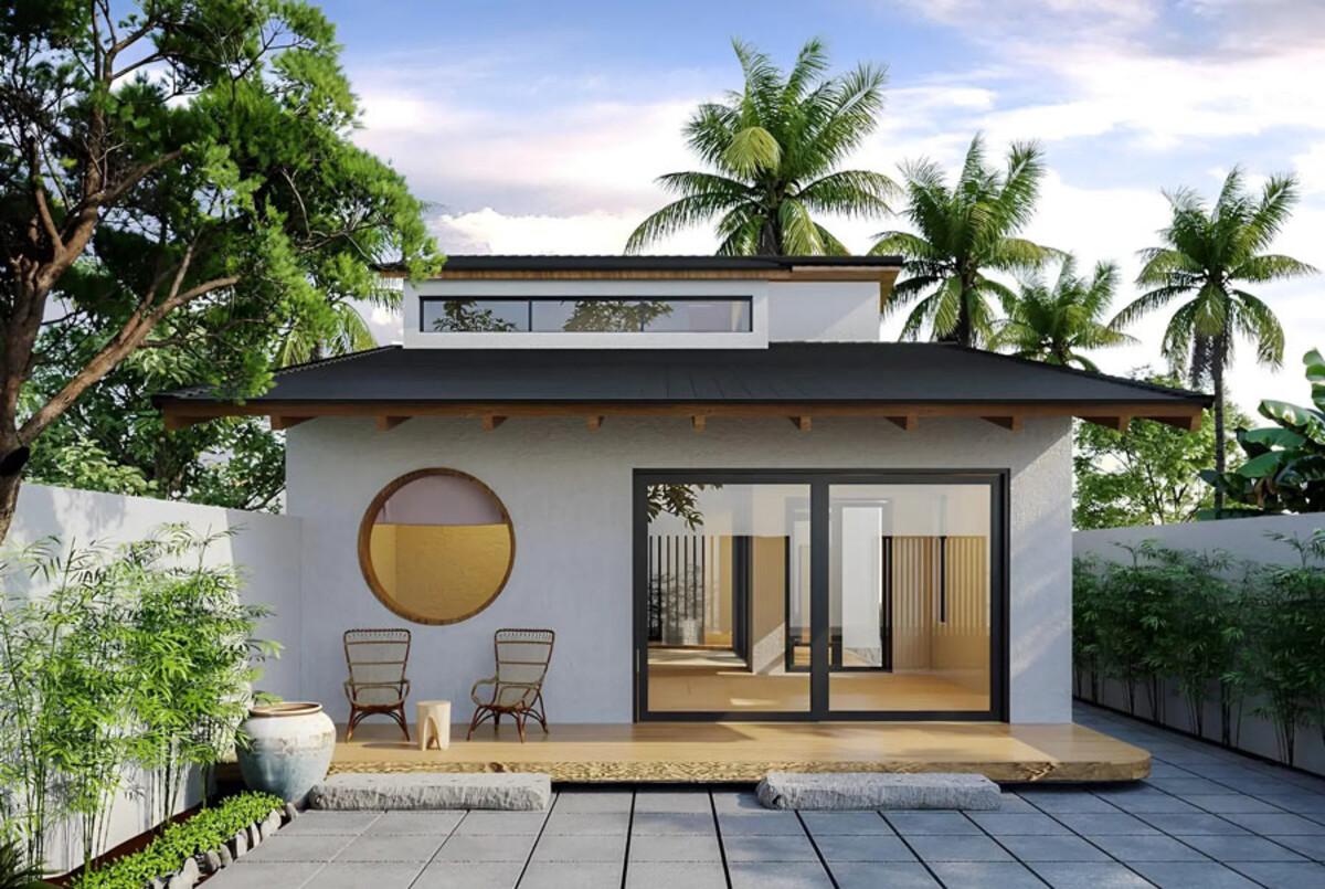 Gợi ý các mẫu xây nhà cấp 4 khoảng 150 triệu đẹp tiết kiệm 1 Mẫu nhà cấp 4 khoảng 150 triệu mái tôn