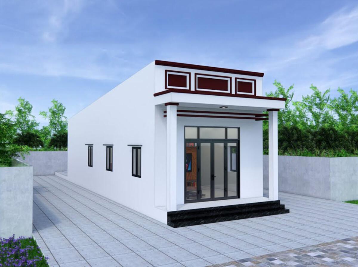 Gợi ý các mẫu xây nhà cấp 4 khoảng 150 triệu đẹp tiết kiệm 2 Mẫu nhà cấp 4 khoảng 150 triệu mái bằng