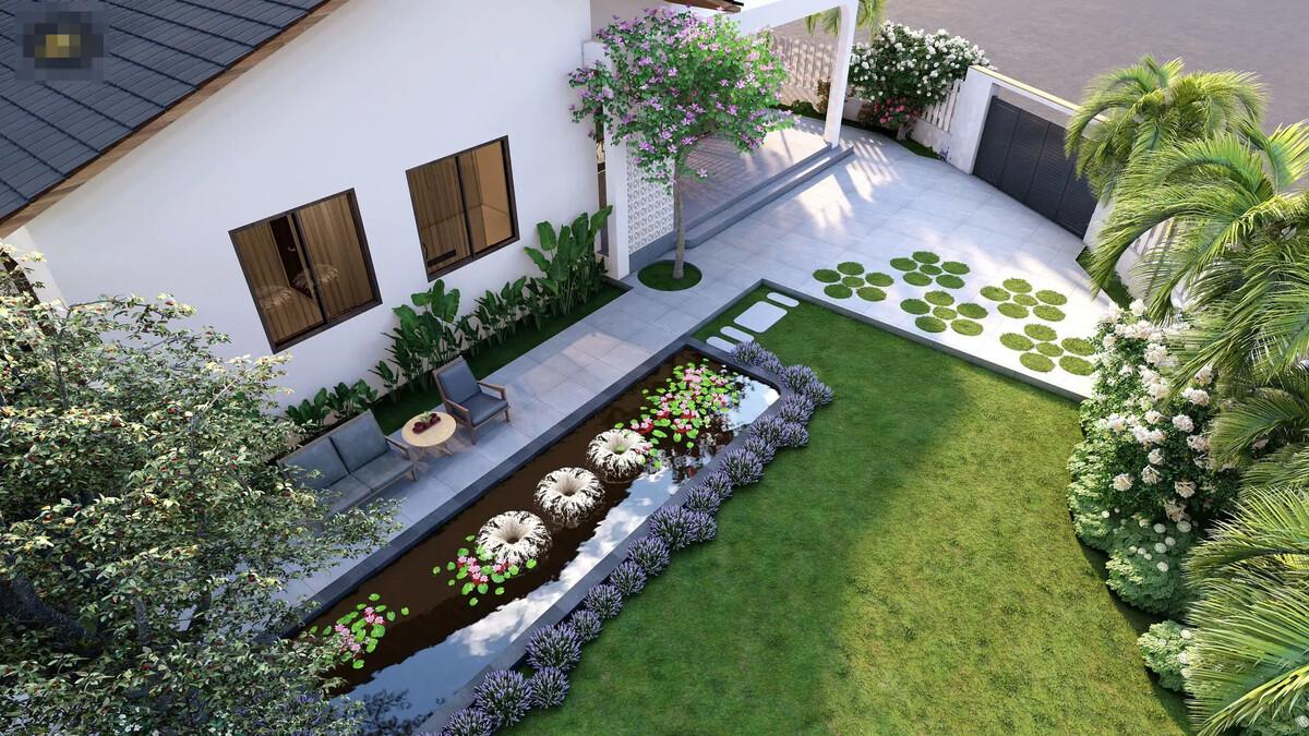 Các mẫu xây nhà cấp 4 đẹp, hiện đại và tiết kiệm chi phí 5 Mẫu xây nhà cấp 4 sân vườn