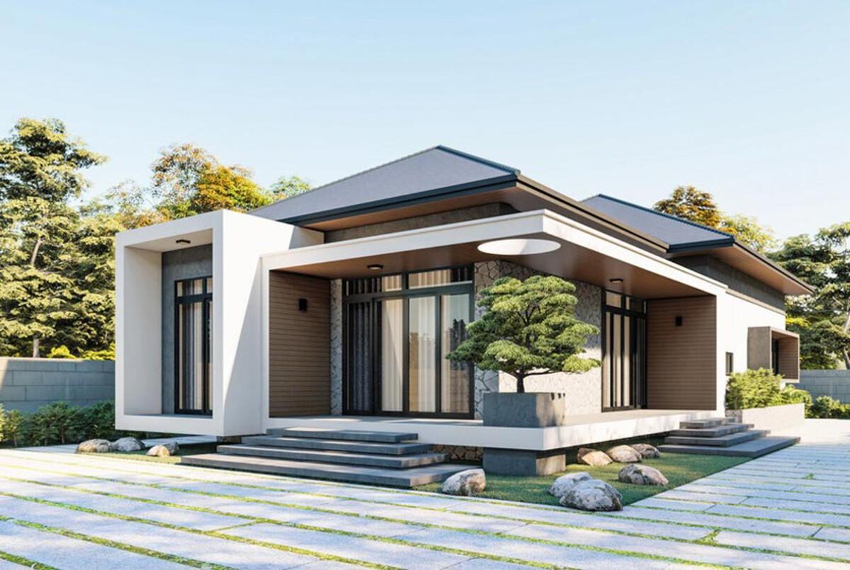 Các mẫu thiết kế nhà đẹp 1 tầng được ưa chuộng hiện nay 5 Nhà đẹp 1 tầng