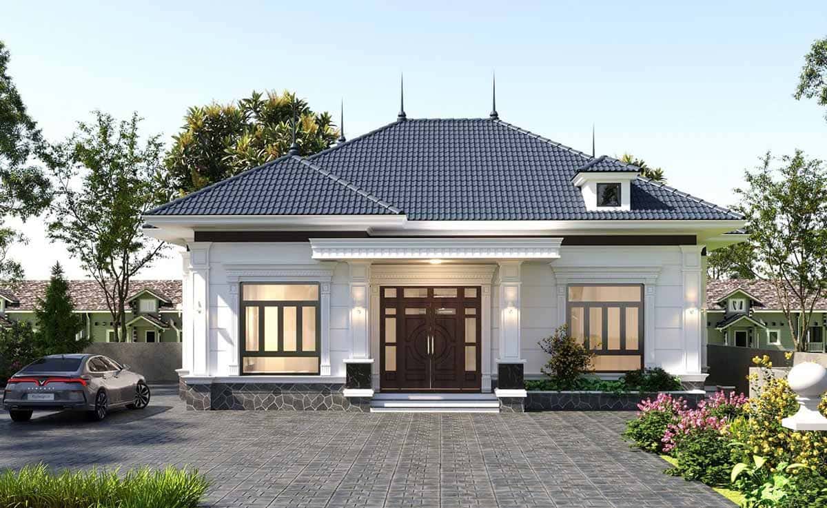 Các mẫu thiết kế nhà đẹp 1 tầng được ưa chuộng hiện nay 6 Nhà đẹp 1 tầng