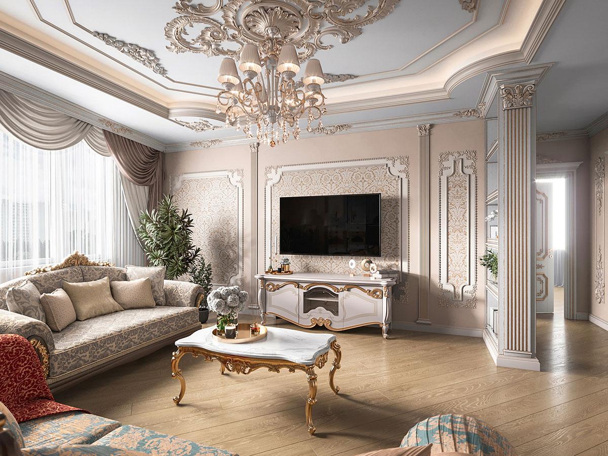 Các mẫu thiết kế nội thất đẹp và xu hướng mới nhất hiện nay 2 Mẫu thiết kế nội thất cổ điển