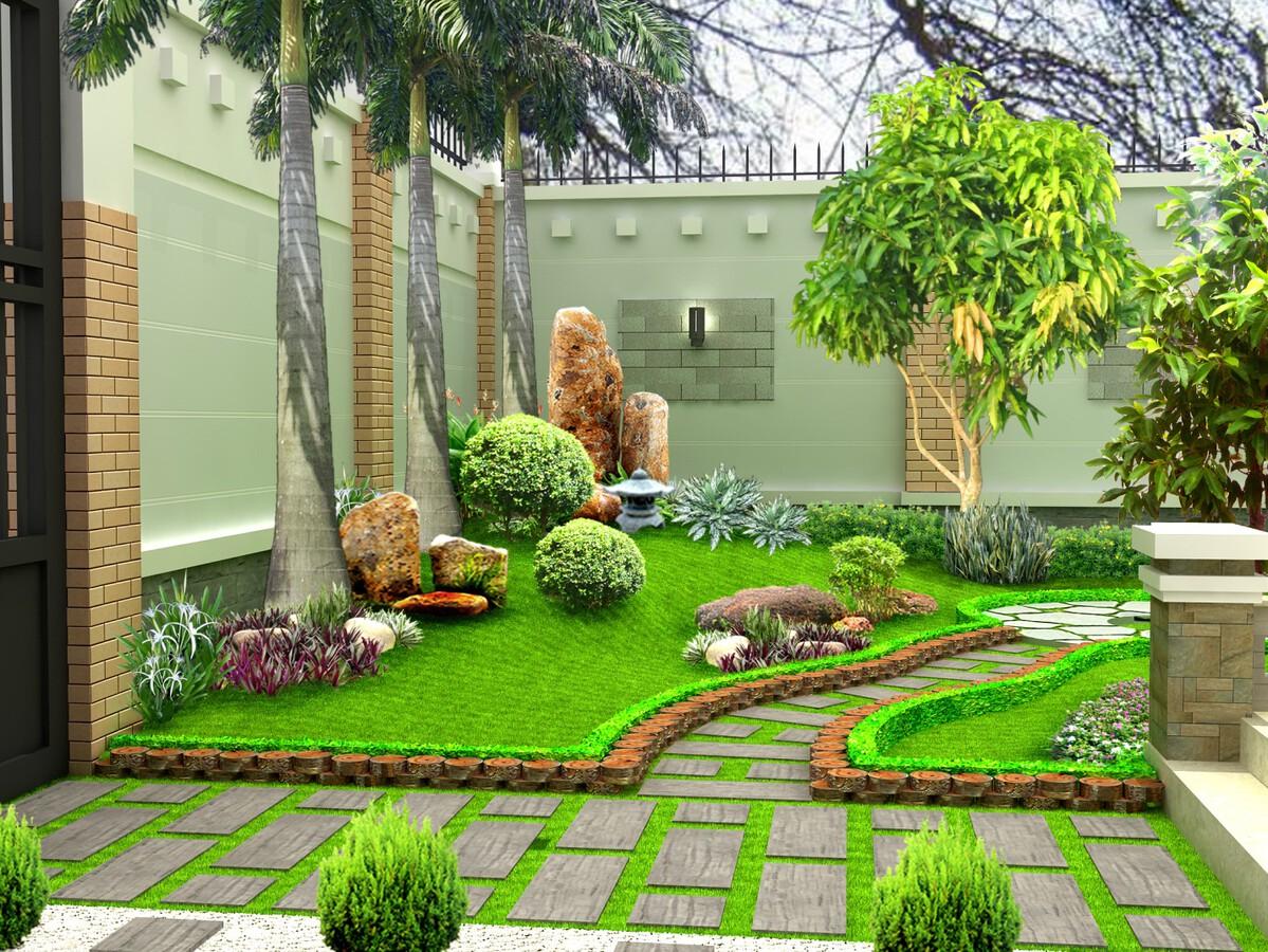 Các mẫu tiểu cảnh đẹp trong nhà – Ý tưởng sáng tạo cho không gian sống xanh 4 Tiểu cảnh sân trong