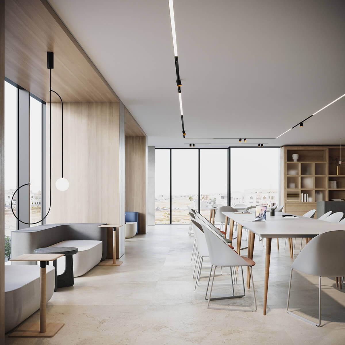 Dịch vụ thiết kế văn phòng trọn gói – NAIS DESIGN 3 Thiết kế văn phòng hiện đại, tối giản